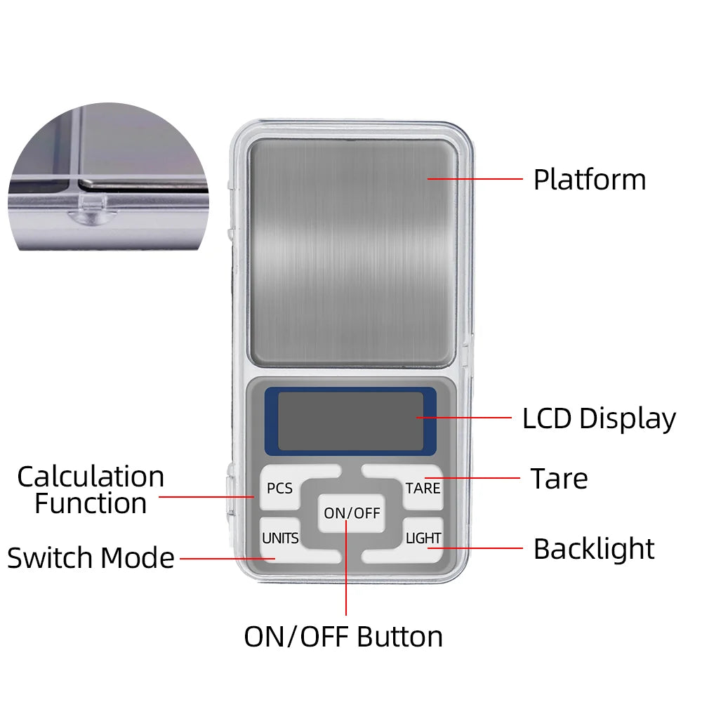 Digital Pocket Scale – 0.01g–0.1g Blader Gear Scale (100g–1000g)