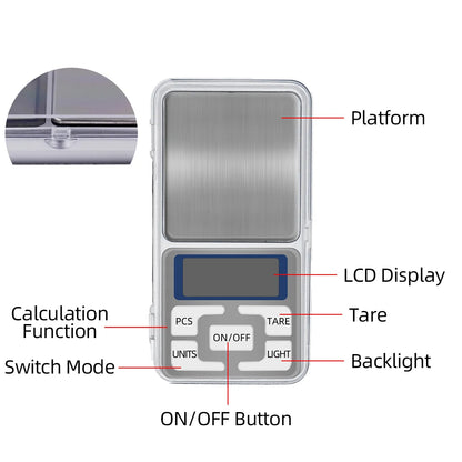 Digital Pocket Scale – 0.01g–0.1g Blader Gear Scale (100g–1000g)