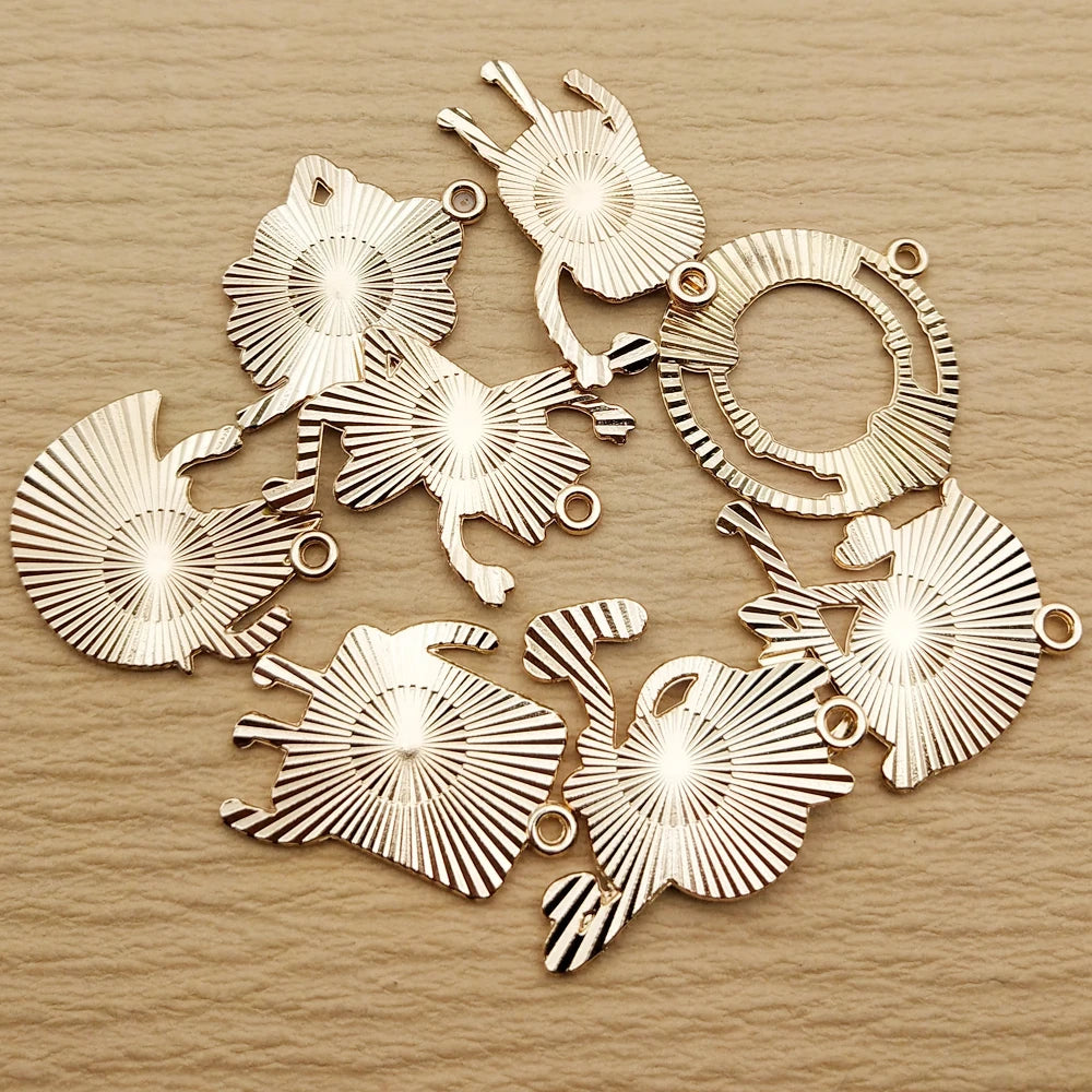 Gold Anime Grip Charms – 10-Pack Gold-Plated Charms for Beyblade X Launcher Decoration