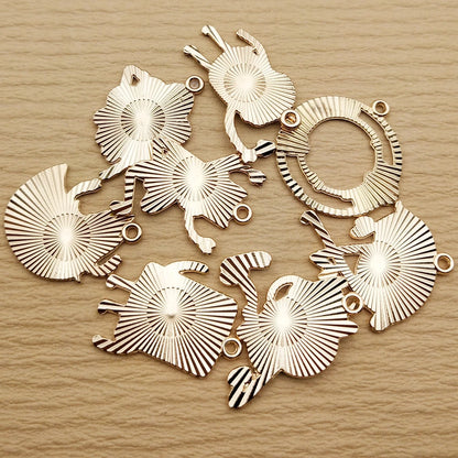Gold Anime Grip Charms – 10-Pack Gold-Plated Charms for Beyblade X Launcher Decoration