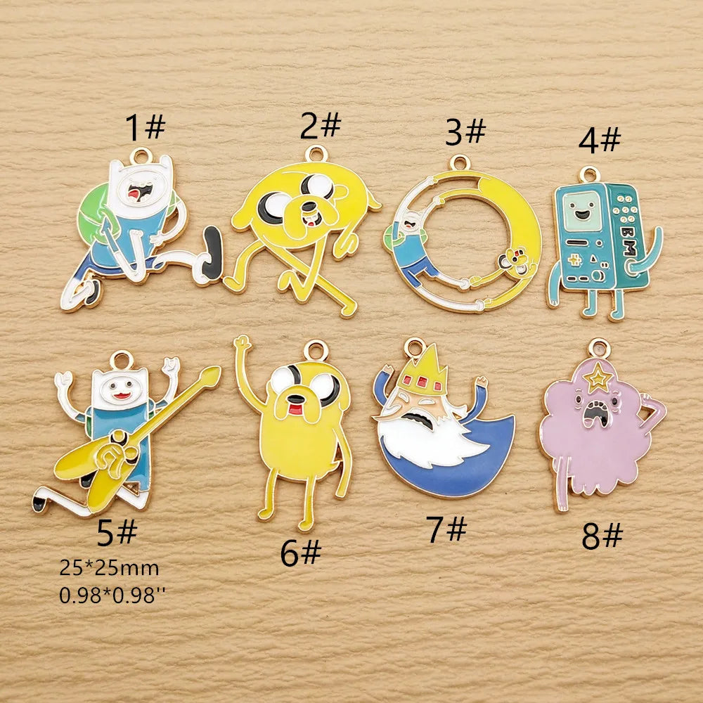 Gold Anime Grip Charms – 10-Pack Gold-Plated Charms for Beyblade X Launcher Decoration