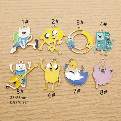 Gold Anime Grip Charms – 10-Pack Gold-Plated Charms for Beyblade X Launcher Decoration