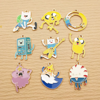 Gold Anime Grip Charms – 10-Pack Gold-Plated Charms for Beyblade X Launcher Decoration