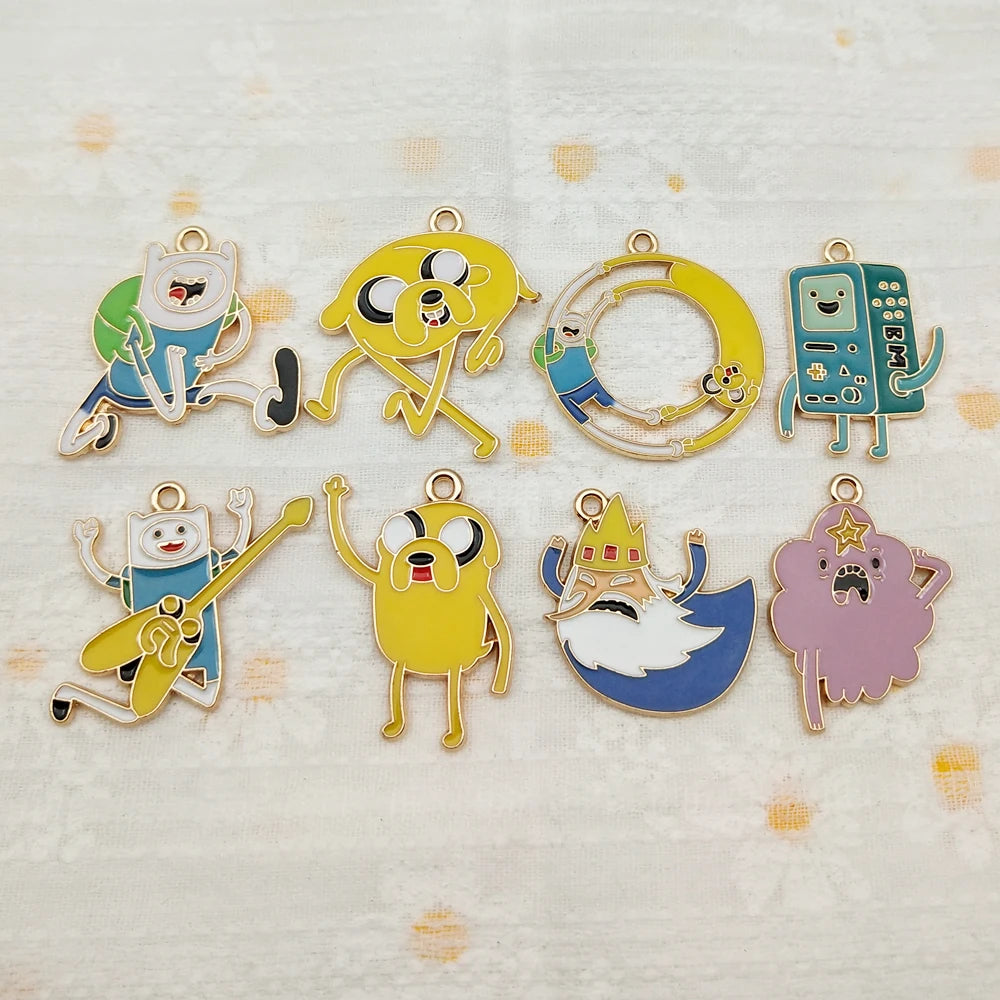 Gold Anime Grip Charms – 10-Pack Gold-Plated Charms for Beyblade X Launcher Decoration