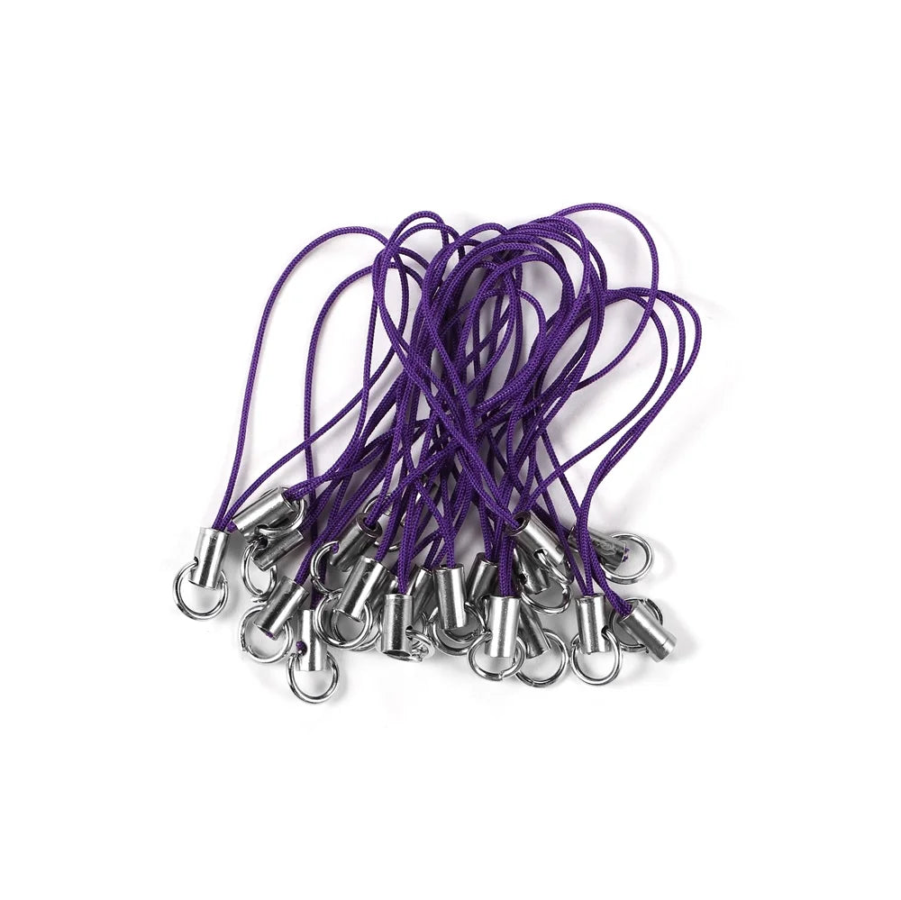 DIY Grip Strap Cord Set – 50/100pc Lobster Clasp Lanyards for Beyblade X Launcher Decoration