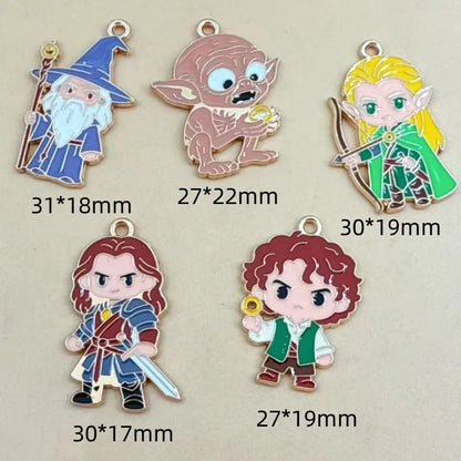 Anime Grip Charms – 10-Pack Enamel Charms for Beyblade X Launcher Grip Decoration