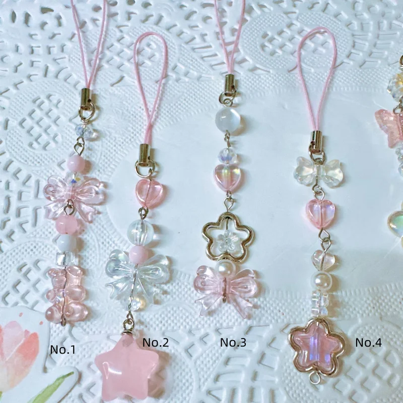 Pink Heart Grip Charm Strap – Coquette Aesthetic Launcher Decoration for Beyblade X
