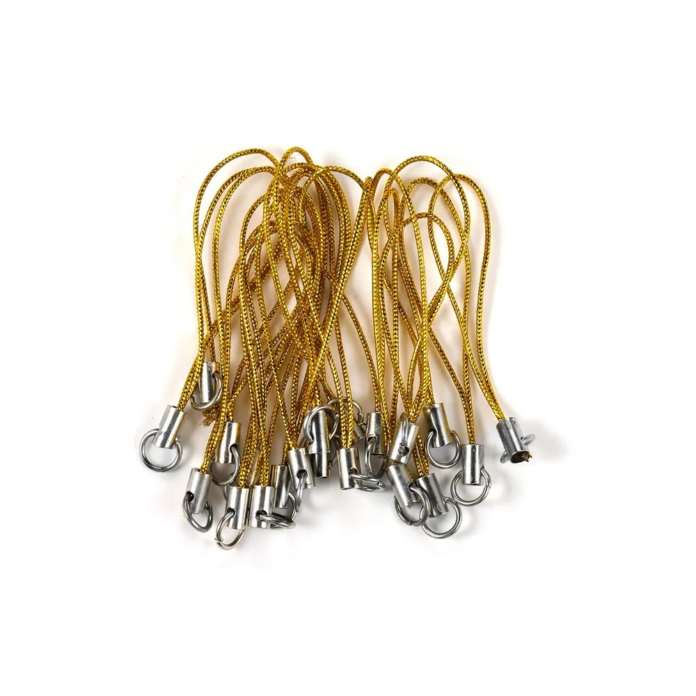 DIY Grip Strap Cord Set – 50/100pc Lobster Clasp Lanyards for Beyblade X Launcher Decoration