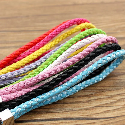 Braided Grip Strap – Multicolor Short Braid Lanyard for Beyblade X Launcher Decoration