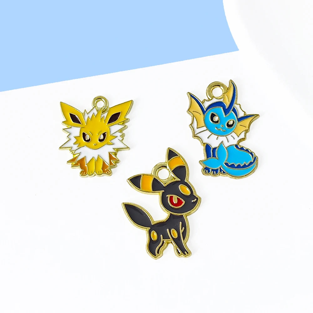 Anime Character Enamel Launcher Grip Charms – 6-Pack DIY Keychain Pendants