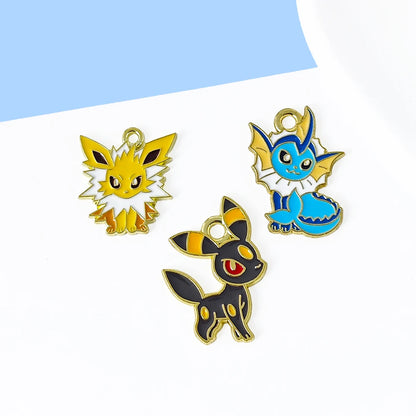 Anime Character Enamel Launcher Grip Charms – 6-Pack DIY Keychain Pendants