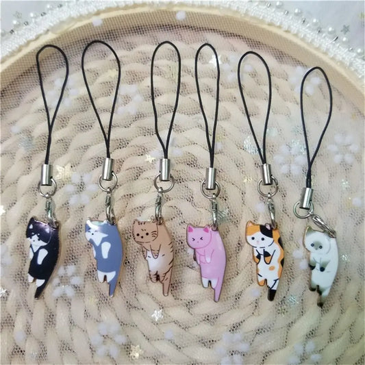 Cat Charm Grip Strap – Cartoon Wrist Lanyard for Beyblade X Launcher Grip Decoration