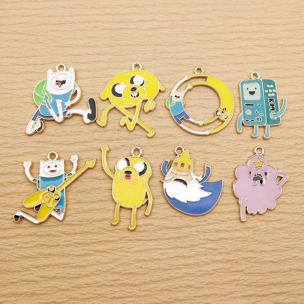 Gold Anime Grip Charms – 10-Pack Gold-Plated Charms for Beyblade X Launcher Decoration